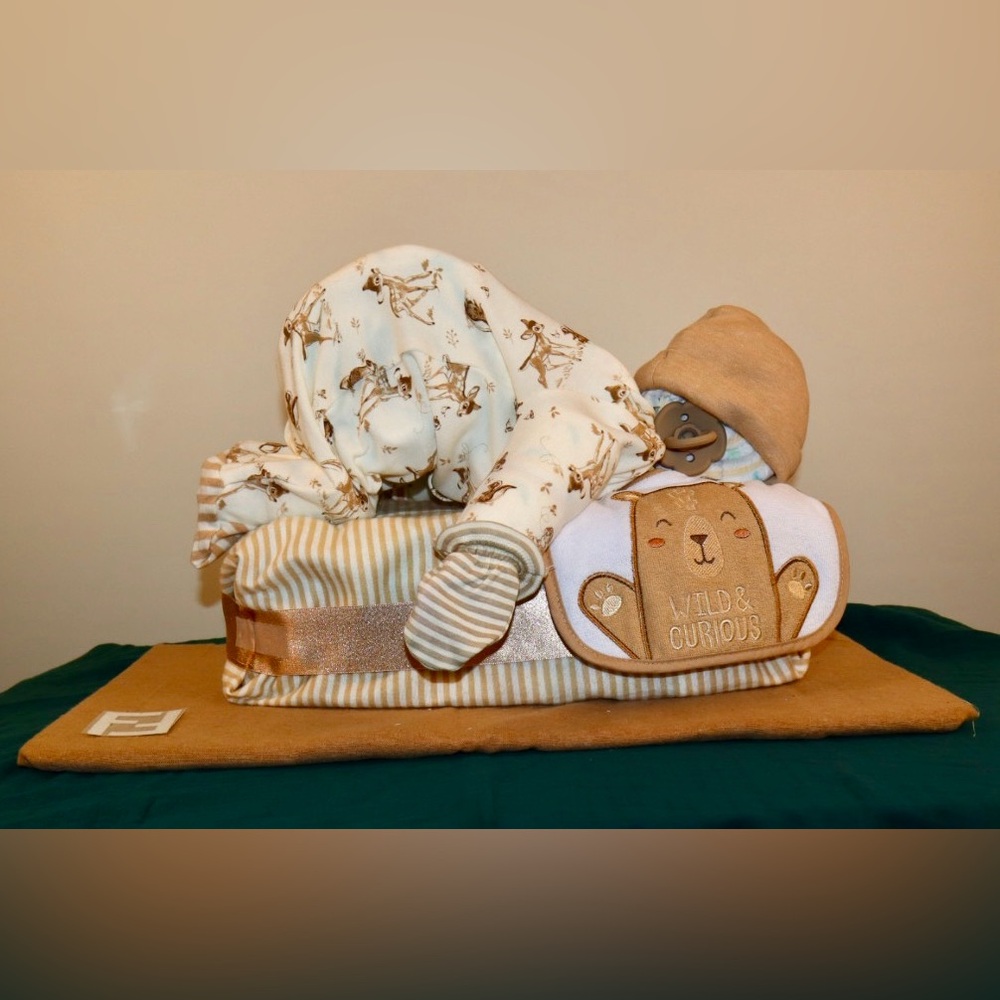 Adorable Luxury Loving Sleeping Baby Diaper Cake, Best Baby Shower Present